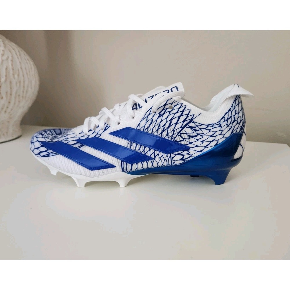 adidas Adizero Electric 2 Men's Size 12 Football Cleats Snakeskin Blue IH8569